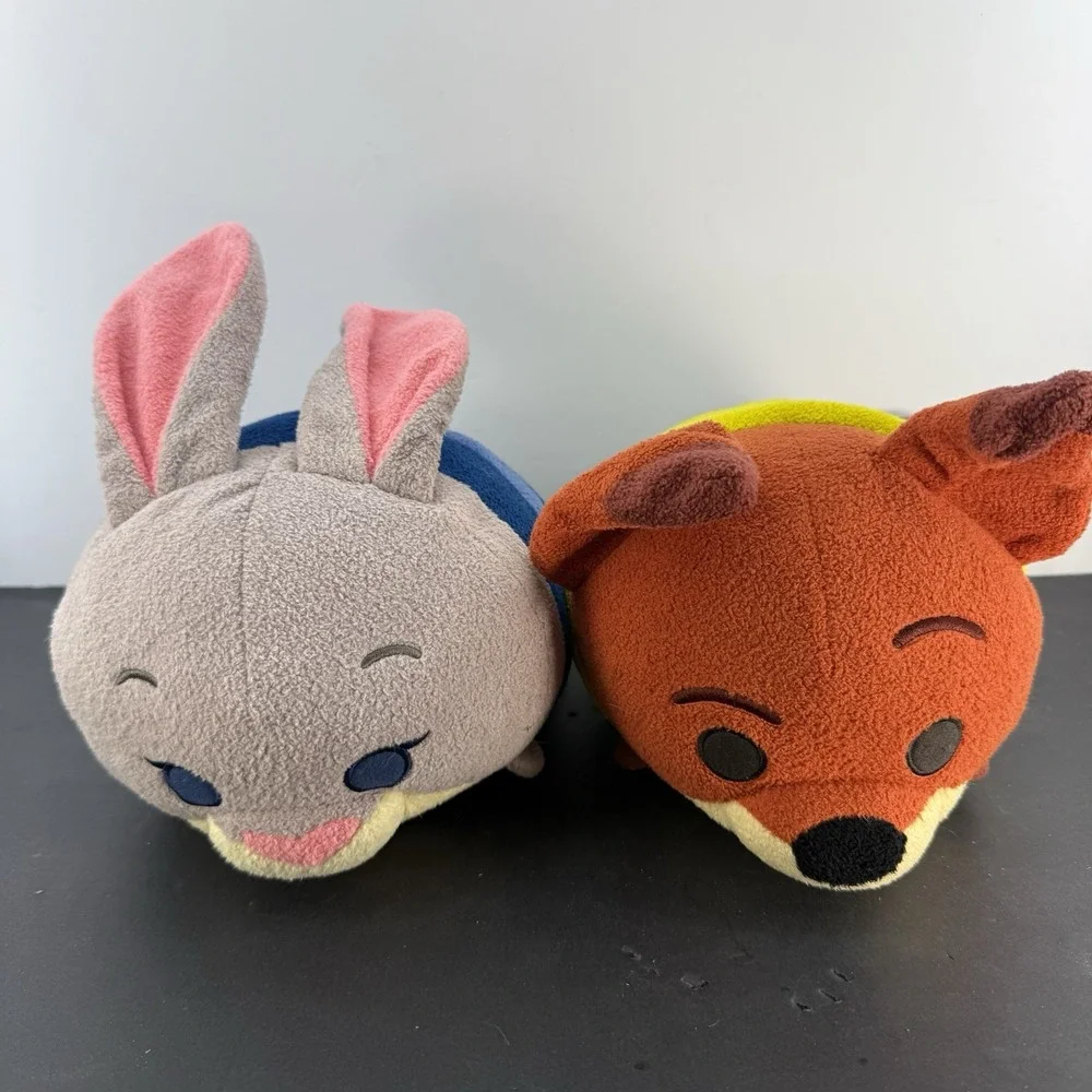 Disney Tsum Zootopia Judy Hopps Bunny Nick Wilde Fox Lot Plush 12 Inch Stuffed